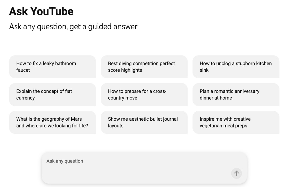 Google pilots an 'Ask YouTube' conversational AI search experience